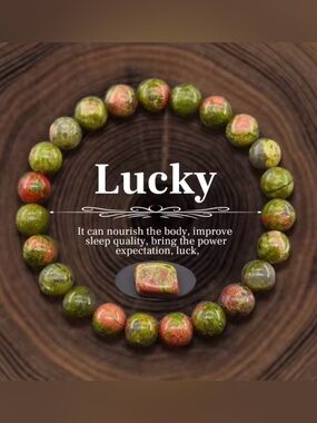 JD Gems jewelry lucky green yellow red Beaded Bracelet natural stone 6/8/10mm